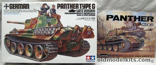 Tamiya 1/35 Sd.Kfz.171 Panther V Ausf. G Tank - With Squadron 'In Action' Book, 35176-3000 plastic model kit